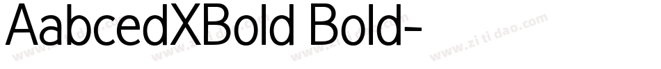 AabcedXBold Bold字体转换